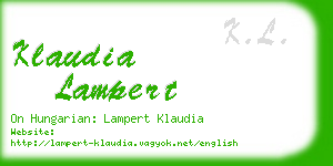 klaudia lampert business card